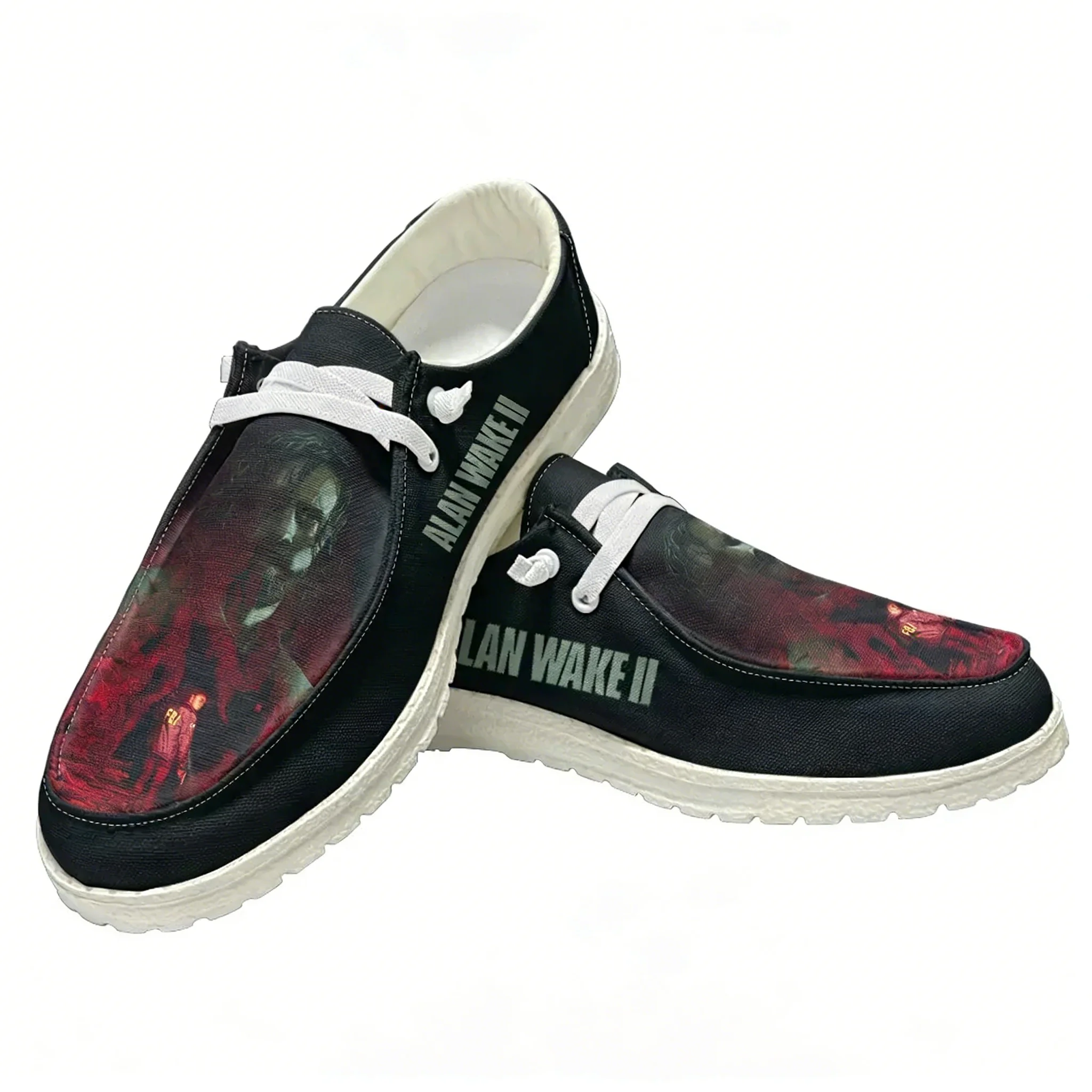 Oxford Lace Up Women - รองเท้าลำลอง Alan Wake 2 สำหรับผู้ชายและผู้หญิง รองเท้าพื้นเรียบ