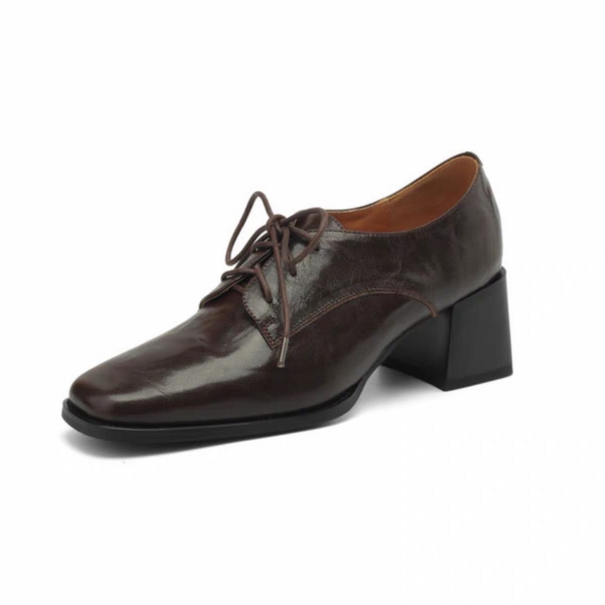 รองเท้าอ็อกซ์ฟอร์ดหัวเหลี่ยมแบ - Oxford Lace Up Women บทวิจารณ์และราคา