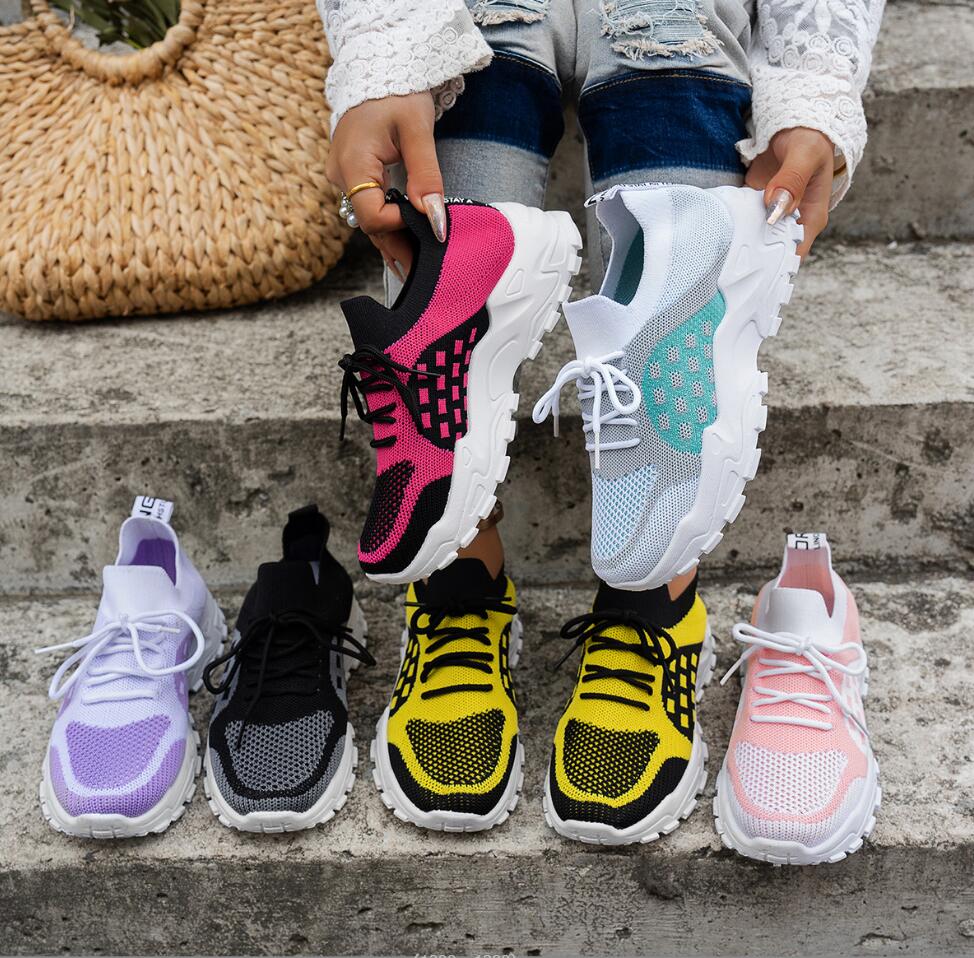 รองเท้ากีฬาผู้หญิงแบบถักตาข่าย - Women Shoes Tennis บทวิจารณ์และราคา