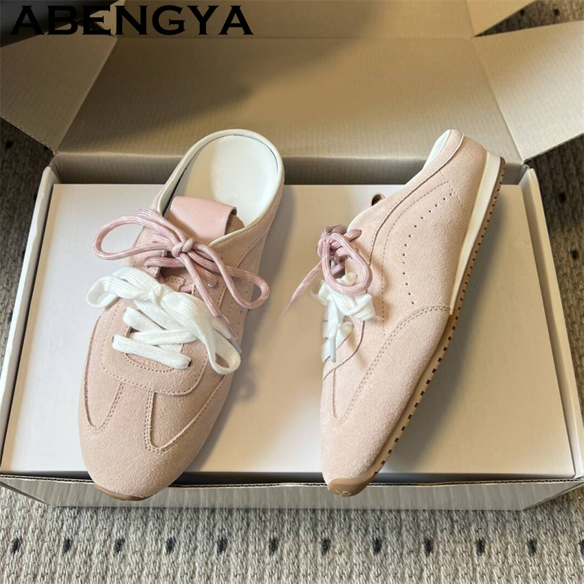 รองเท้าสลิปเปอร์แบบผูกเชือกสำห - Oxford Lace Up Women บทวิจารณ์และราคา