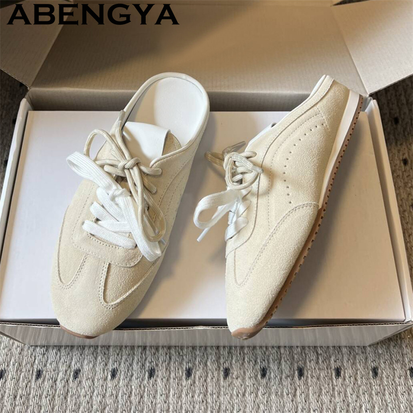 รองเท้าสลิปเปอร์แบบผูกเชือกสำห - Oxford Lace Up Women บทวิจารณ์และราคา