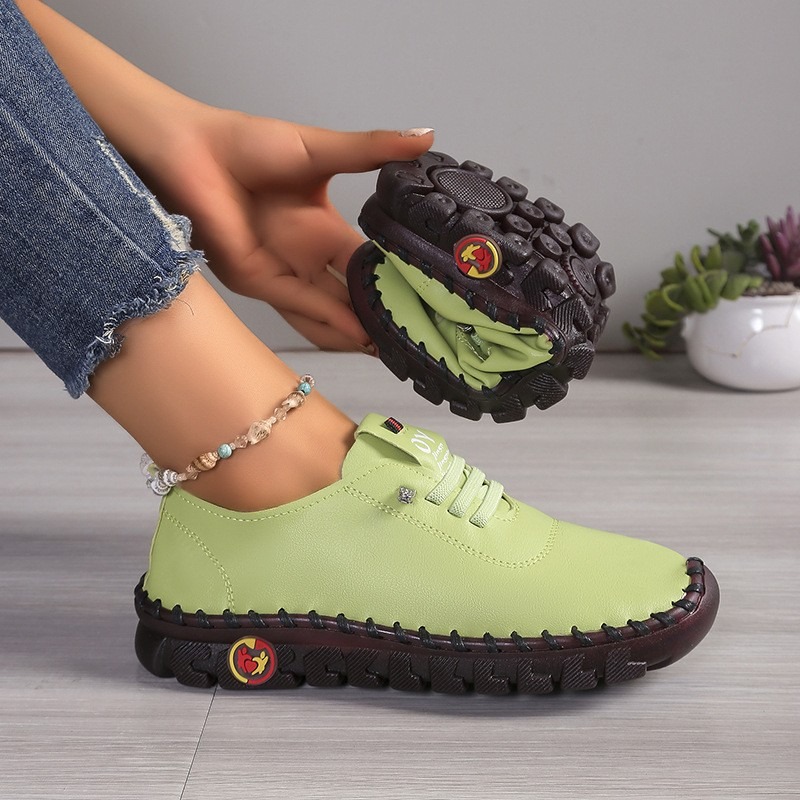 รองเท้าหนังลำลองสำหรับผู้หญิง  - Oxford Lace Up Women บทวิจารณ์และราคา
