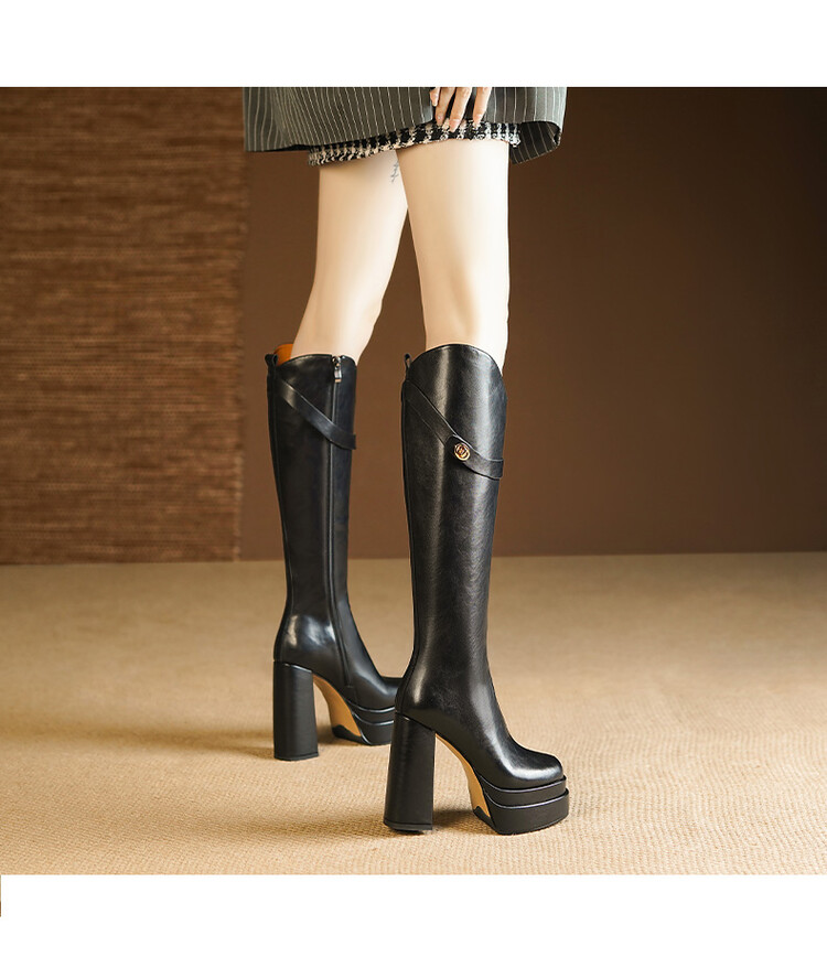 รองเท้าบูทหนังนุ่มสำหรับผู้หญิ - Knee High Boots Women บทวิจารณ์และราคา