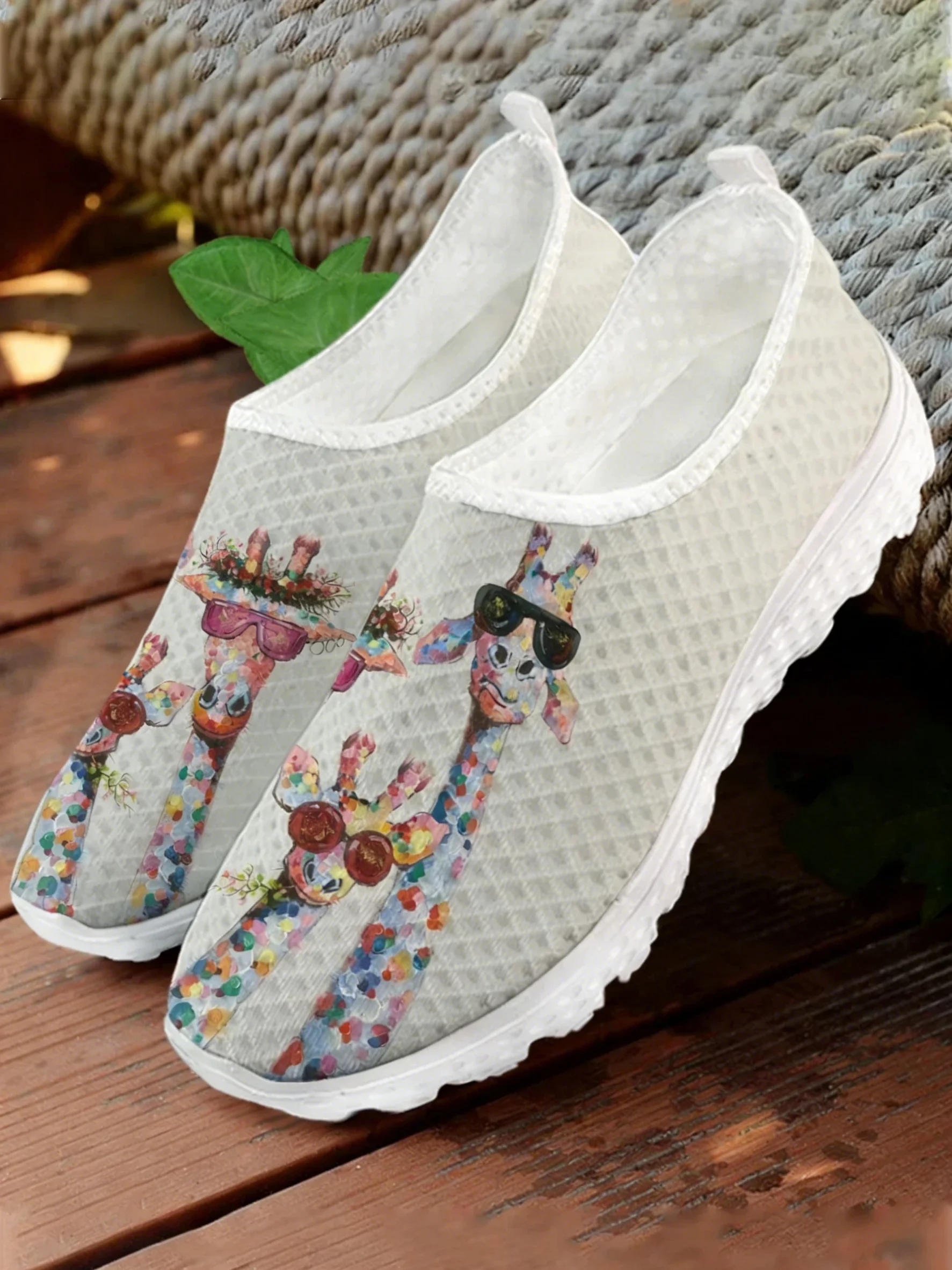 รองเท้าผ้าใบตาข่ายลายยีราฟการ์ - Women Shoes Tennis บทวิจารณ์และราคา