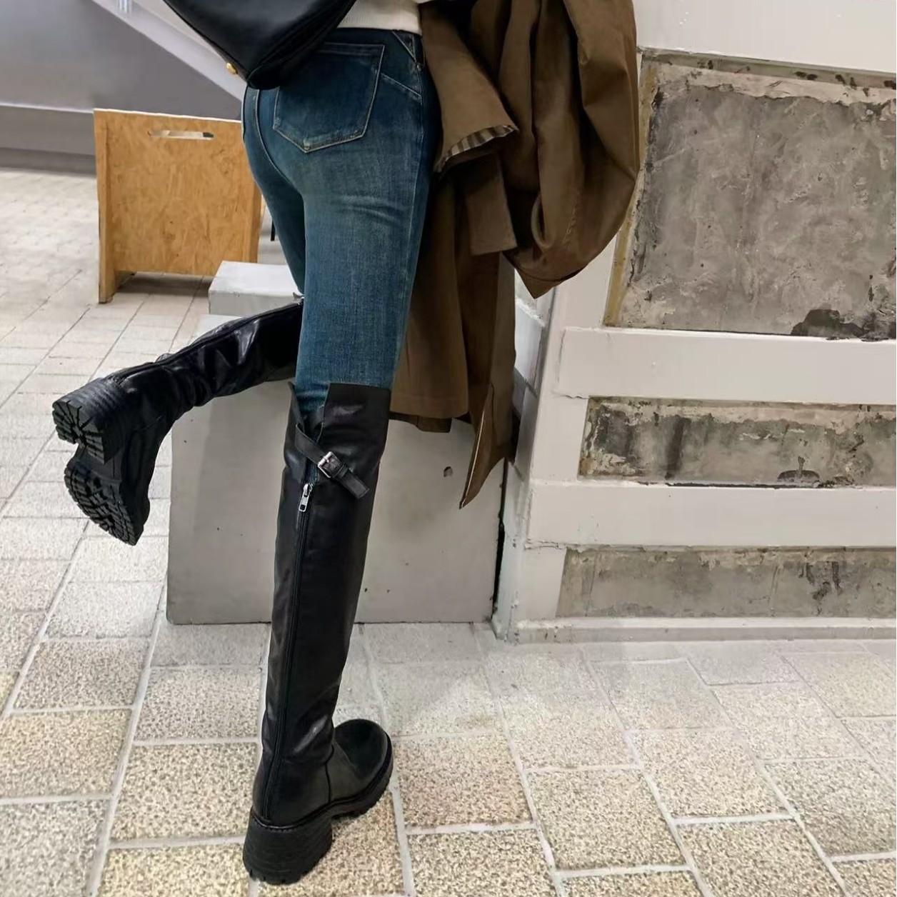 รองเท้าบูทส้นสูงแบบหนาสำหรับผู - Sock Boot Women บทวิจารณ์และราคา