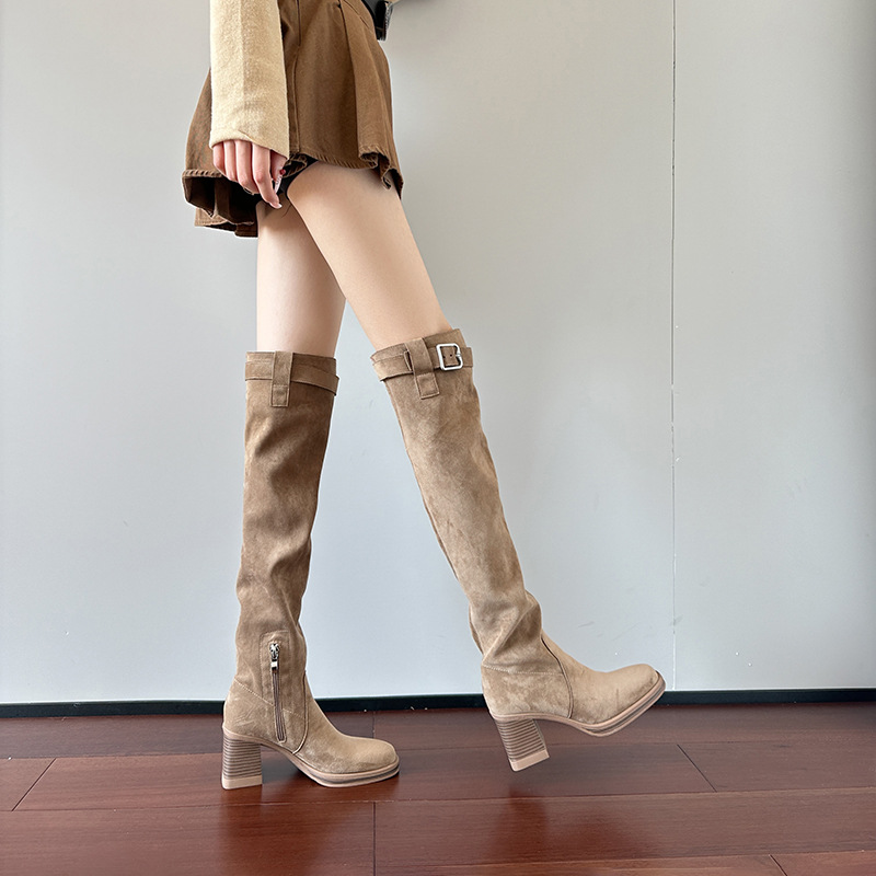 รองเท้าบูทส้นสูงแบบยาวถึงเข่าส - Sock Boot Women บทวิจารณ์และราคา