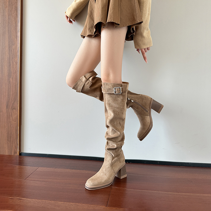 รองเท้าบูทส้นสูงแบบยาวถึงเข่าส - Sock Boot Women บทวิจารณ์และราคา