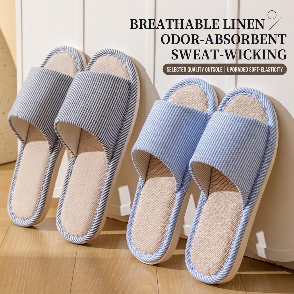 รองเท้าแตะผ้าลินินระบายอากาศสำ - Mule Slip On บทวิจารณ์และราคา